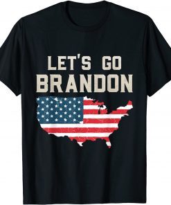 Let's Go Brandon Vintage USA Flag Gift T-Shirt