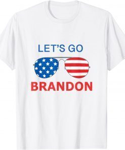 Let's go brandon USA Flag Sunglasses Anti Biden Gift Shirt
