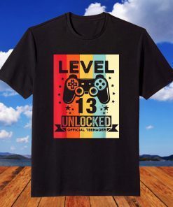 Level 13 Unlocked Official Teenager 13th Birthday Gamer T-Shirt