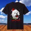 Maltese Dog Christmas Merry Woffmas Tee Shirt