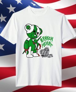 Merry Christmas Broken Hear Match 3 Pine Green T-Shirt