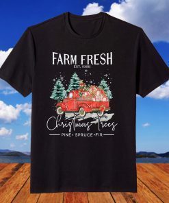 Merry Christmas Farm Fresh Christmas Trees T-Shirt
