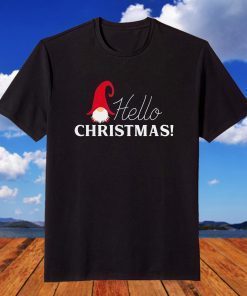 Merry Christmas Greetings Winter Holiday Cute Elf Gnome T-Shirt