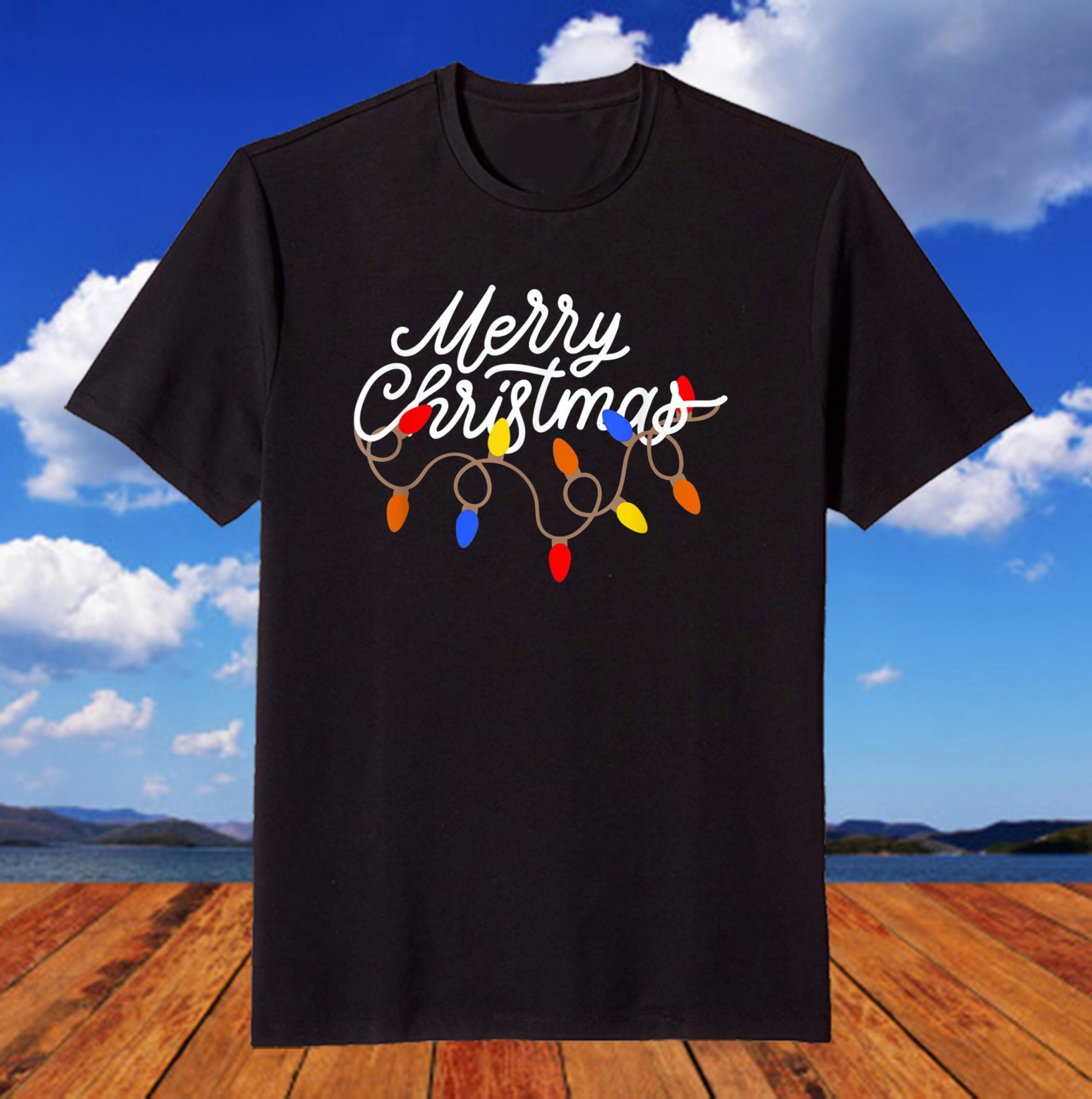 Merry Christmas Lights T-Shirt Merry Christmas Lights T-Shirt