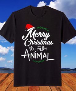 Merry Christmas You Filthy Animal Xmas Tree T-Shirt