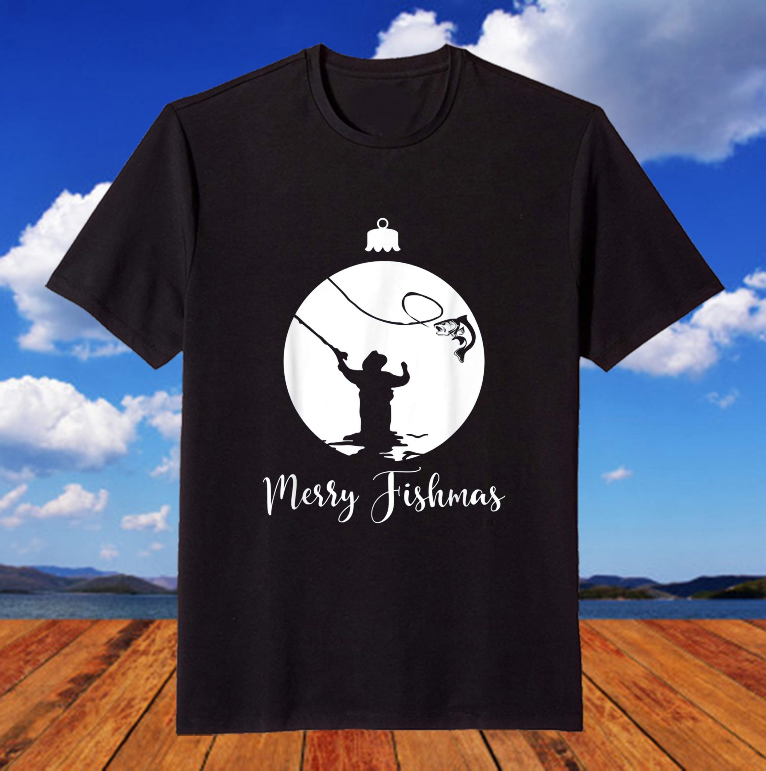 Merry Fishmas Fishermen And Anglers T-Shirt Merry Fishmas Fishermen And Anglers T-Shirt