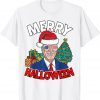 Merry Halloween Joe Biden Jokes Christmas Anti Biden Gift Shirt
