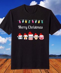 Merry Pigmas Merry Christmas Funny Pig Christmas Animal T-Shirt