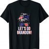 Messy Bun US Flag Let's Go Brandon Conservative Anti Liberal 2021 Shirt