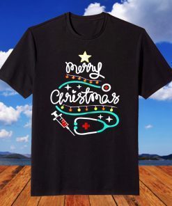 Nurse Christmas Tree Stethoscope RN LPN Scrub Nursing X-mas T-Shirt