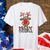 Nursing Reindeer Merry Christmas T-Shirt