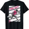 Pink Out Breast Cancer Awareness Bleached Football Mom Girls Gift Shirt