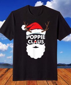 Poppie Claus Christmas Pajama Family Matching Xmas T-Shirt