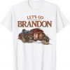 Race Car Impeach Joe Biden Political Let's Go Brandon Flag Unisex  Shirt