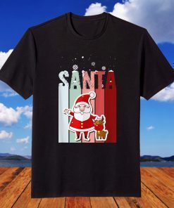 Reindeer Christmas Santa pajamas Family Xmas T-Shirt