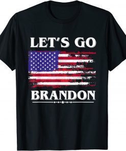 Retro American Flag Let's Go Brandon JBD Unisex T-Shirt
