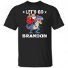 Santa Riding Dinosaur T-rex Let’s Go Brandon Christmas Shirt