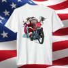 Santa Riding a Motorcycle Christmas T-Shirt