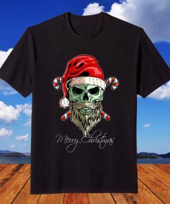 Santa Skull Cool Christmas Lover Matching Family Santa Skull T-Shirt