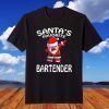 Santa's Favorite Bartender Christmas T-Shirt