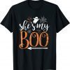 She's Is My Boo Halloween Costume Matching Couple Boo Ghost Gift Shirt