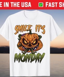 Smile It's Monday Meme Halloween-Happy Pumpkin 2021 T-Shirt