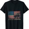 So God Made A Farmer USA Flag Patriotic Farming Gift T-Shirt