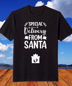 Special Delivery From Santa Christmas Pregnancy Reveal Xmas T-Shirt