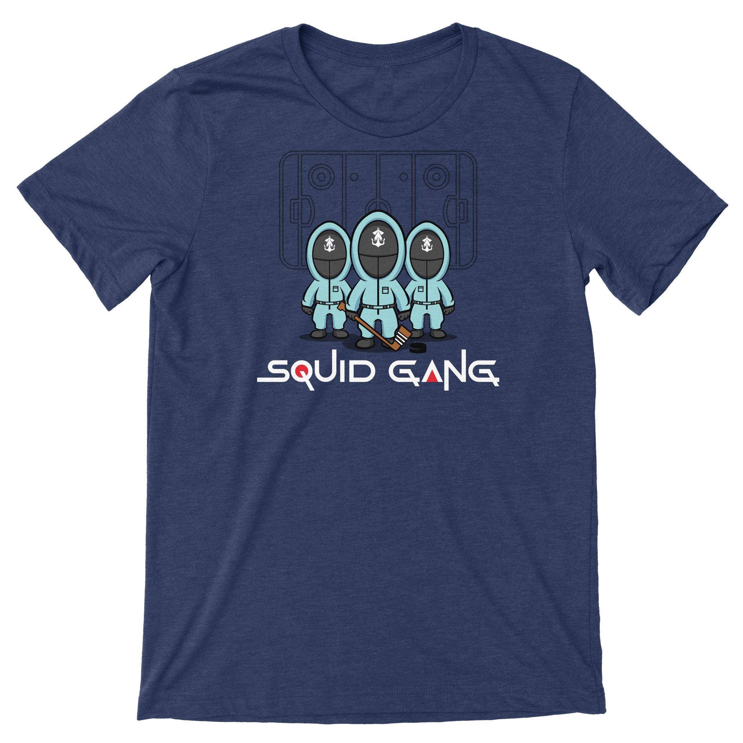 Squid Gang Seattle Hockey Gift T-Shirt Let's Go Brandon Sunflower American Flag Gift T-Shirt