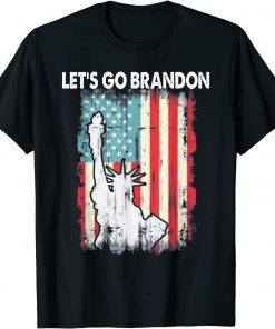 Statue Of Liberty Let’s Go Brandon American Flag 2021 Unisex Shirt