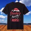 Stethoscope Christmas RN Xmas Nursing Santas Favorite Nurse T-Shirt