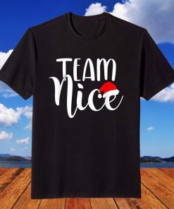 Team Nice Red Santa Claus Merry Christmas Party T-Shirt