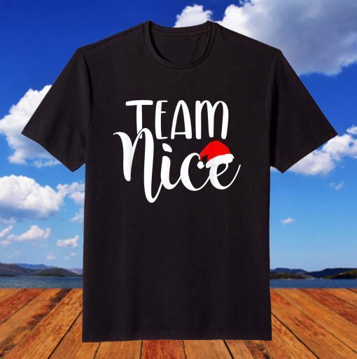 Team Nice Red Santa Claus Merry Christmas Party T-Shirt