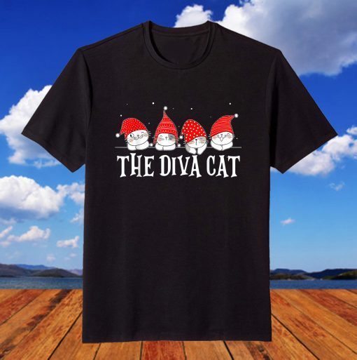 The Diva Cat Matching Family Group Christmas T-Shirt