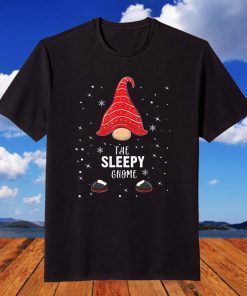 The Sleepy Gnome Family Christmas Pajama Sleepy Gnome T-Shirt