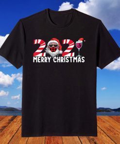 This Is My Christmas Pajama Shirt Santa In Face Mask Xmas T-Shirt