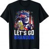 Trump Drinking Beer Let's Go Brandon Conservative Anti T-Shirt
