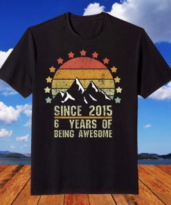 Vintage 2015 Retro 6th Birthday 6 Years Old T-Shirt