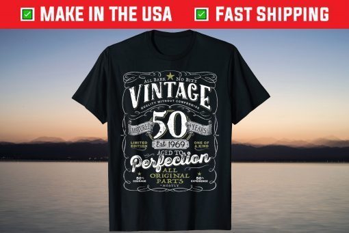 Vintage 50th Birthday 1969 Aged To Perfection T-Shirt