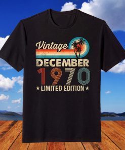 Vintage December 1970 51st Birthday 51 Year Old T-Shirt