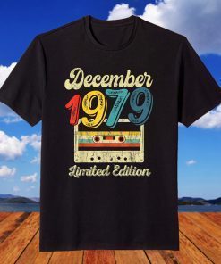 Vintage December 1979 Cassette Tape 42nd Birthday Decoration T-Shirt