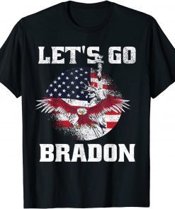 Vintage Let's Go Brandon American Flag Impeach 46 Gift Shirt