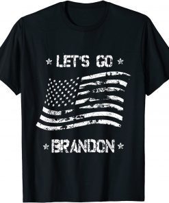 Vintage Let's Go Brandon American Flag Impeach Biden Classic Shirt