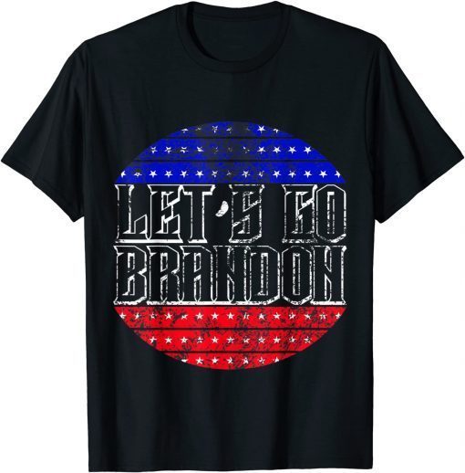 Vintage Let's Go Brandon American Flag Classic Shirt