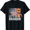 Vintage Let's Go Brandon Chant American Flag Limited T-Shirt
