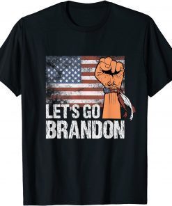 Vintage Let's Go Brandon Chant American Flag Limited T-Shirt