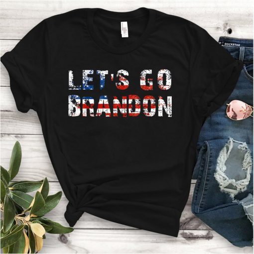 Vintage Let's Go Brandon Chant, Impeach Joe Biden Us Flag Gift Shirt