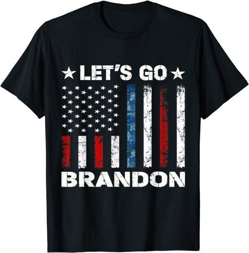 Vintage Let's Go Brandon FJB US Flag 2021 Shirt