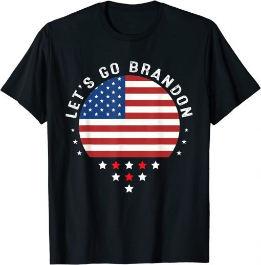 Vintage Lets Go Brandon Let's Go Brandon American Flag Gift Shirt