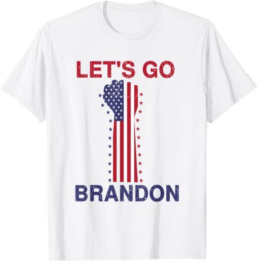 Vintage Let's Go Brandon Lets Go Brandon US Flag Gift Shirt